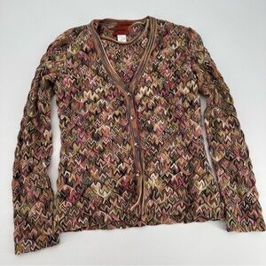 Missoni Italy V-Neck Wool Cardigan + Tank Top Sweater Set Size 40 Small